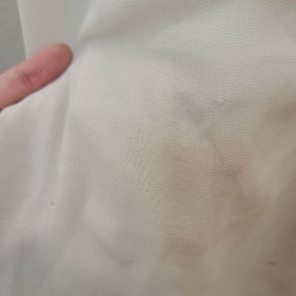 Miss Avenue Dress Womens Small Ivory Chiffon Maxi Layered Flowy Lightweight - Picture 12 of 12